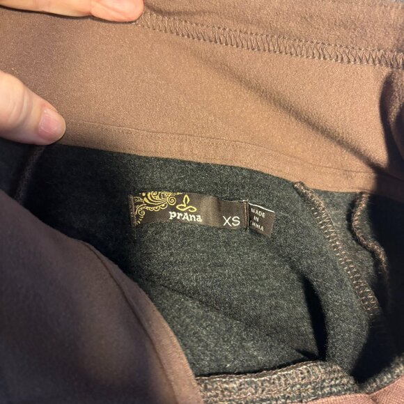 Prana Wool Sweater with asymetrical snap collar feature in Brown size XS - Picture 5 of 11